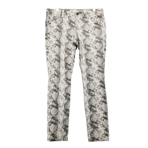 CAbi Jeans Womens 10 Tan Snakeskin Print Stretch Skinny Style 958 - Picture 1 of 11